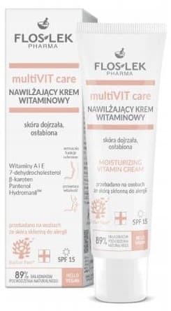 FLOSLEK Multivit Care kosteuttava vitamiinivoide ikääntyvälle iholle SPF15 50ml