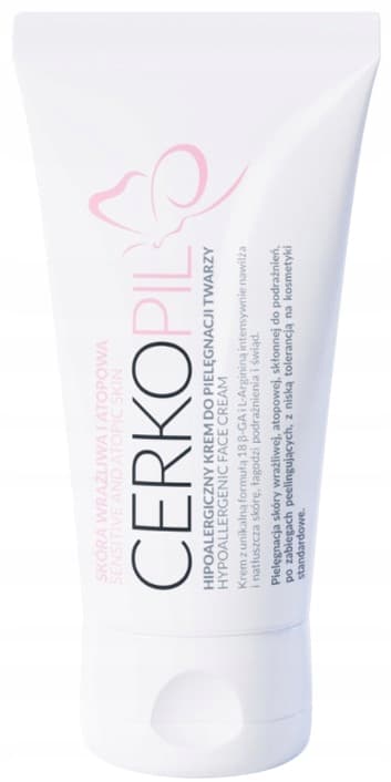 CERKOPIL Ansiktskräm för känslig och atopisk hud, hypoallergen, 50 ml