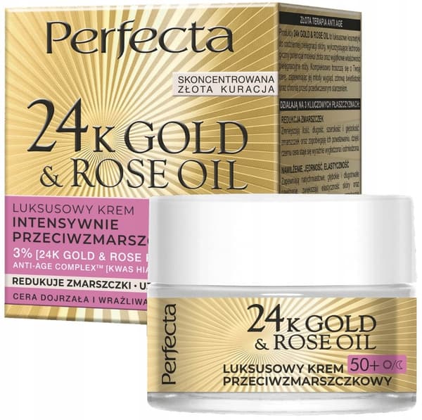 PERFECTA 24K YLELLINEN RYPYJÄ EHKÄISEVÄ VOIDE 50+ PÄIVÄ YÖ 50 ml