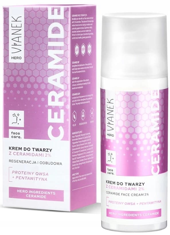 VIANEK Hero Ceramide -kasvovoide, jossa on keramideja 2 % 50 ml