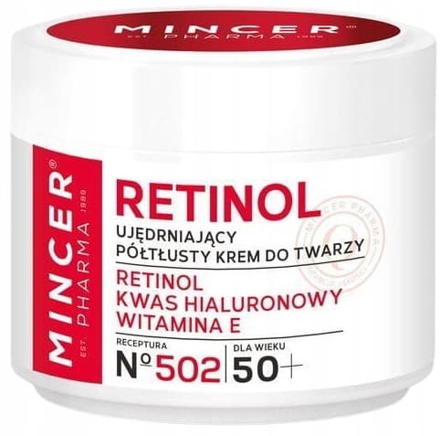 MINCER PHARMA Retinol 50+ kiinteyttävä puolitäyteläinen kasvovoide 50 ml
