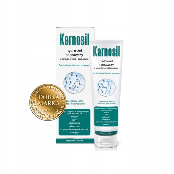 Karnosil Hydro-Repair -geeli hopeaioneilla 100ml