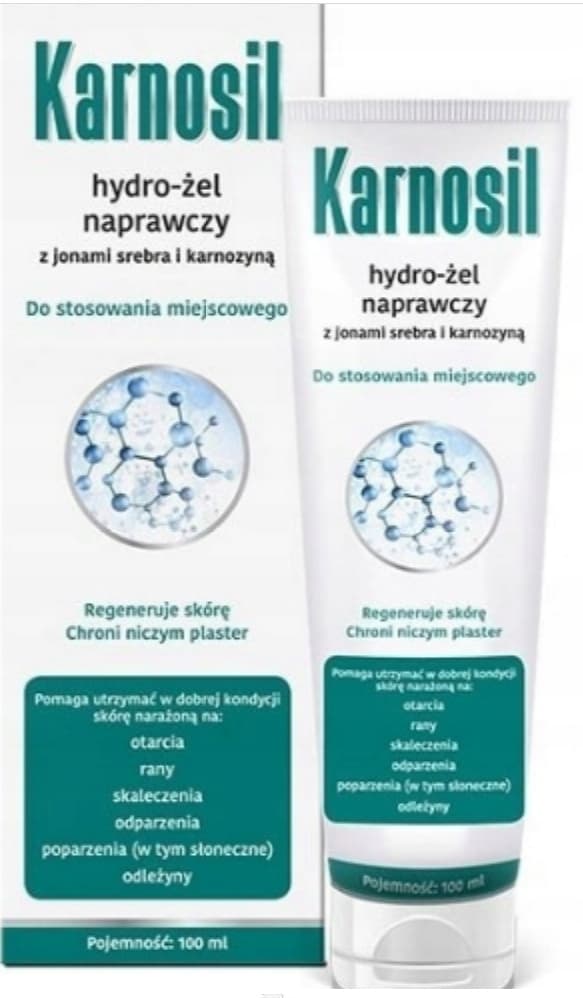 Karnosil Hydro-Repair -geeli hopeaioneilla 100ml