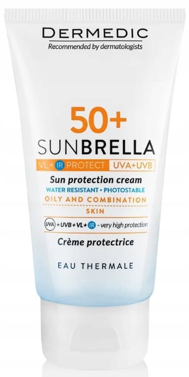 DERMEDIC SUNBRELLA Suojaava aurinkovoide rasvaiselle sekaiholle SPF50+ 40ml