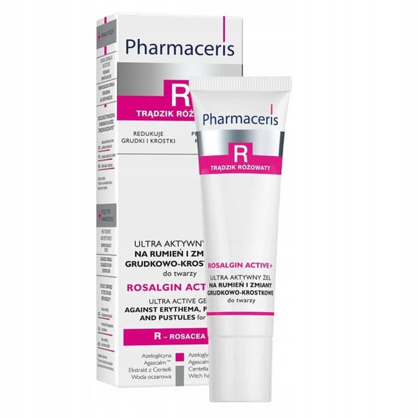 PHARMACERIS R ROSALGIN ACTIVE + geeli eryteemaan 30ml