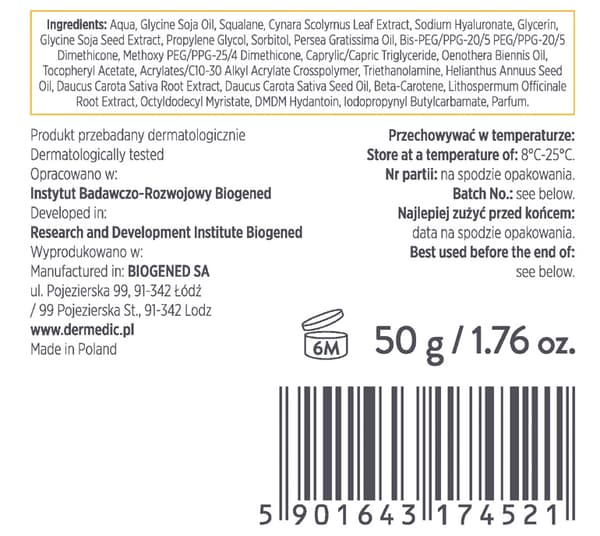 DERMEDIC OILAGE ravitseva päivävoide 50 ml