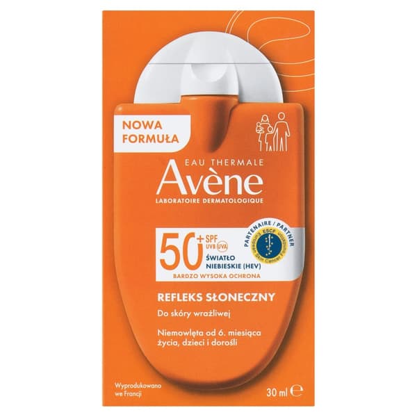 AVENE Solar Reflection rusketusvoide, erittäin korkea suojakerroin SPF 50+, 30 ml