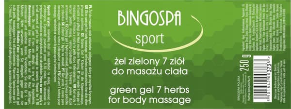VIHREÄ GEELI 7 YRTTIÄ HIERONTAAN BingoSpa 250 g