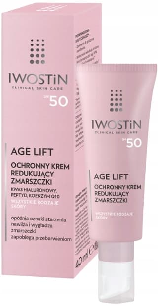 IWOSTIN AGE LIFT -suojavoide kasvoille SPF50 ryppyjä vähentäväksi 40 ml