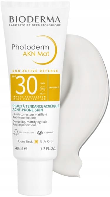 BIODERMA PHOTODERM AKN MAT SPF30 mattapintainen kasvovoide aurinkosuojaksi 40 ml