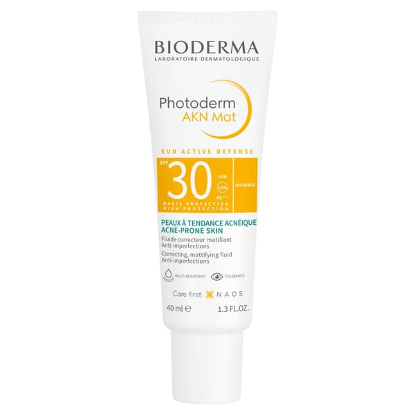 BIODERMA PHOTODERM AKN MAT SPF30 mattapintainen kasvovoide aurinkosuojaksi 40 ml
