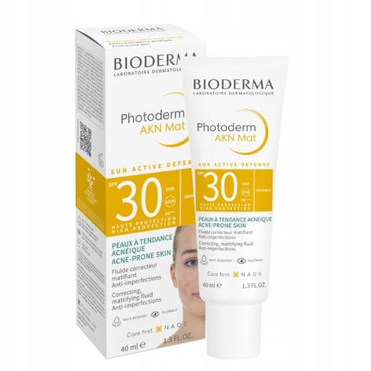 BIODERMA PHOTODERM AKN MAT SPF30 mattapintainen kasvovoide aurinkosuojaksi 40 ml