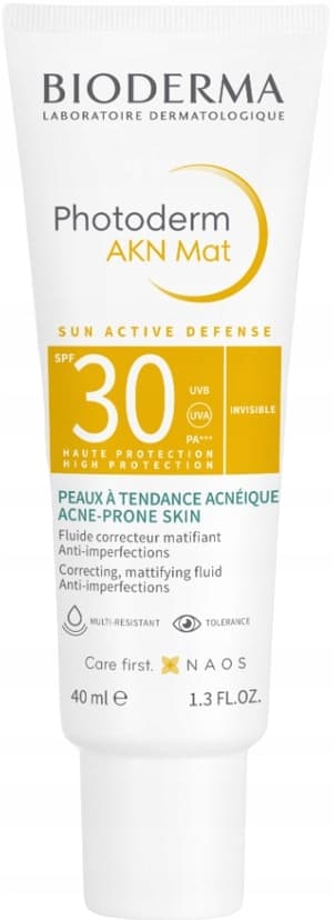 BIODERMA PHOTODERM AKN MAT SPF30 mattapintainen kasvovoide aurinkosuojaksi 40 ml