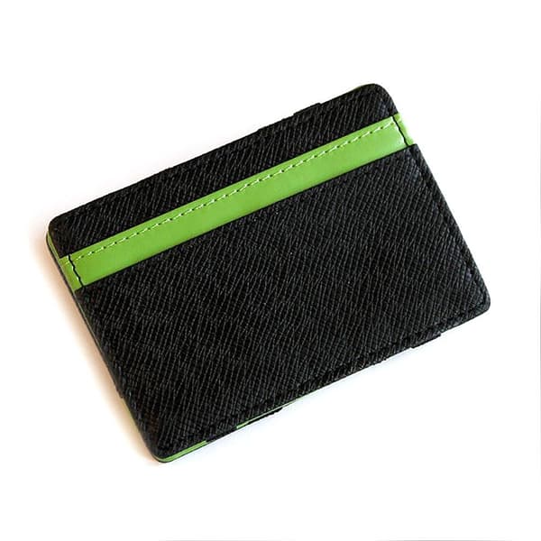 Magic Wallet korthållare i konstläder Svart / Grön