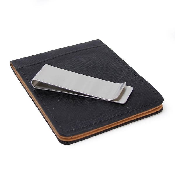 Korthållare med money clip / sedelklämma i stål - Olika färger