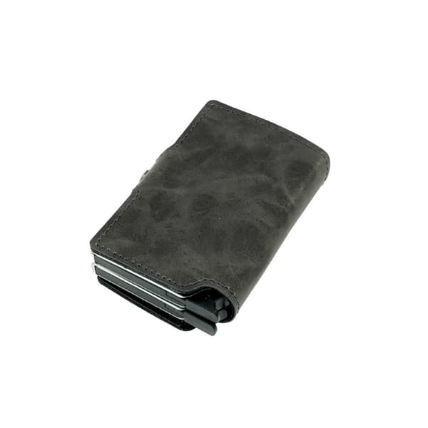 Genomtänkt Korthållare i Aluminium & Läder RFID NFC Skydd