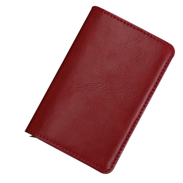 Professionell Korthållare Aluminium Pu-Läder (RFID NFC Skydd)
