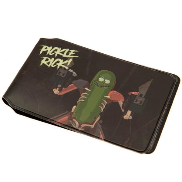 Rick And Morty Pickle Rick Card Holder Black One Size