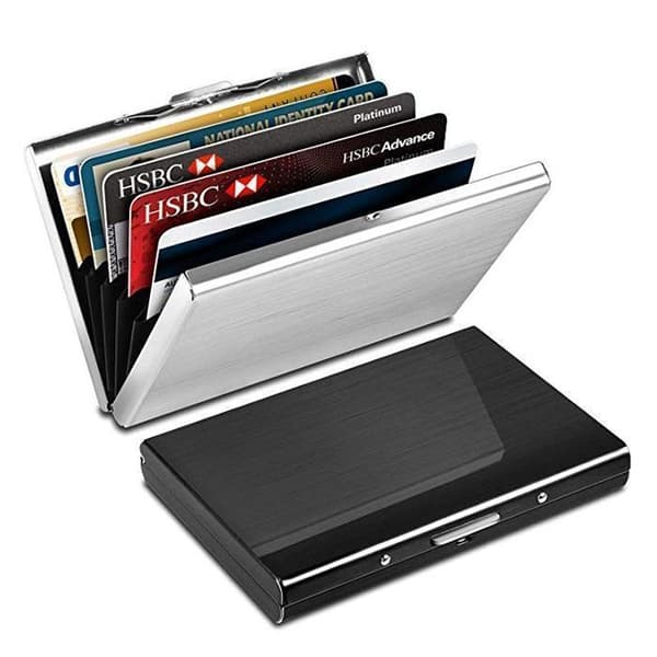 Card holder Aluminum compartment with RFID protection Sininen