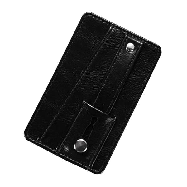 Selvbehandler kortholder for mobiltelefon svart
