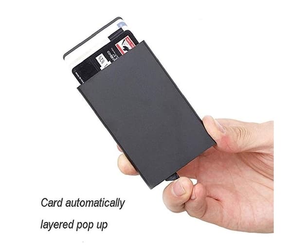RFID Blocking Credit Card Pop-up Korthållare - Röd