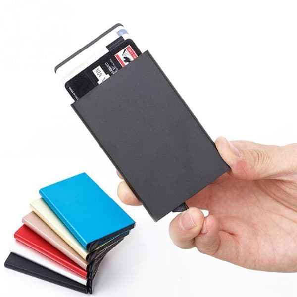 RFID Blocking Credit Card Pop-up Korthållare - Röd