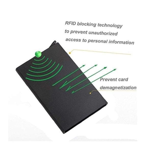 RFID Blocking Pop-up Korthållare - Svart