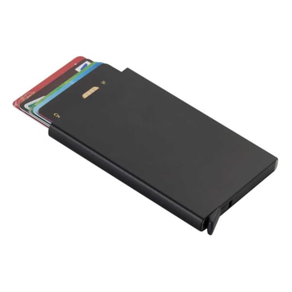 Metal Pop-Up Card Holder med RFID Shelter Silver