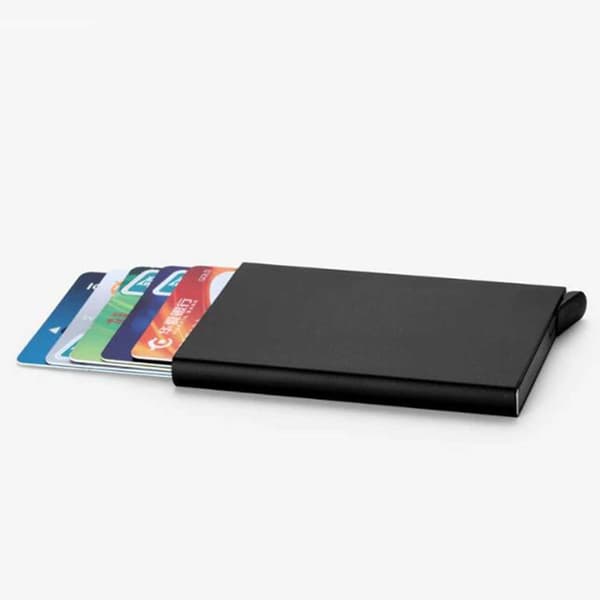 Metal Pop-Up Card Holder med RFID Shelter Silver