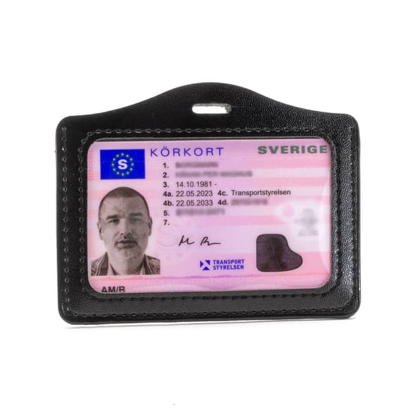 2-pack ID-hållare Korthållare PU Passerkort / ID-kort - Svart