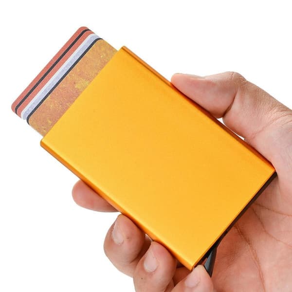 Korthållare med RFID-skydd . Pop-up . 15 Olika Färger - Svart