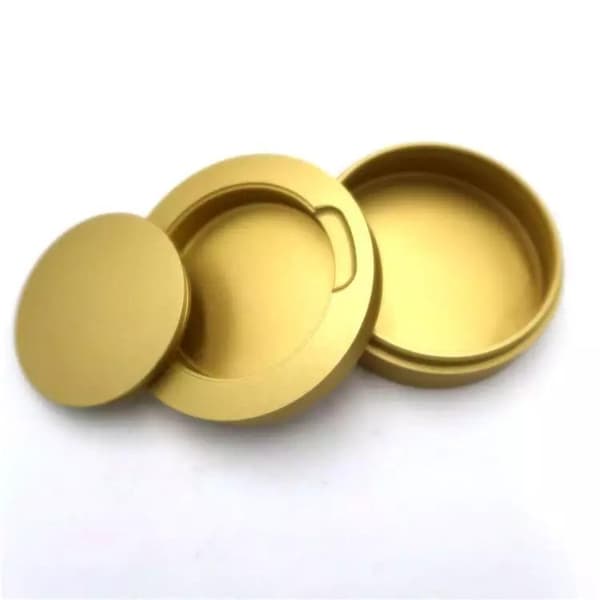 Snusboks i aluminium for all snus med oppbevaringsrom Gull