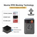 Miniatyrbillede 5 af 7: MUXMA Kortholder Ringstativ RFID Blokerende Selvklæbende Kreditkortslot - Sort