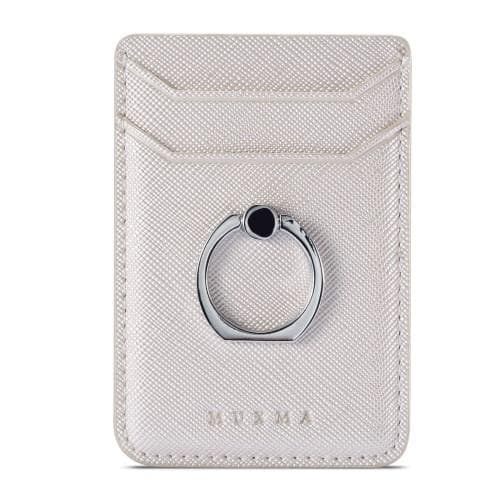 MUXMA Korthållare Ring Ställ RFID Blockerande Kreditkort - Vit
