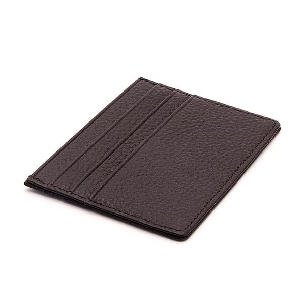 Korthållare Slim Classic Äkta läder - Mörkbrun
