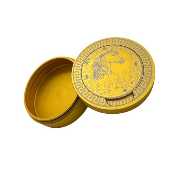 Snusdåse i guld aluminium til alle snus hesteblomster