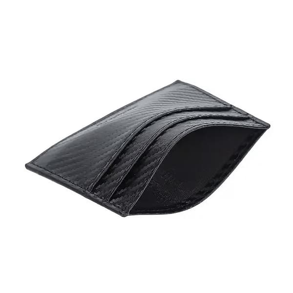 Korthållare kolfiber tunn design - Svart