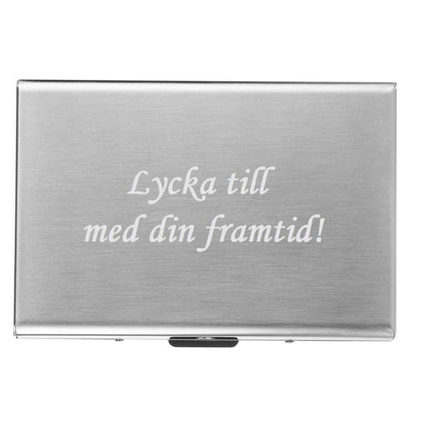 Studentdagen- Lycka till med din framtid! - korthållare med gravyr