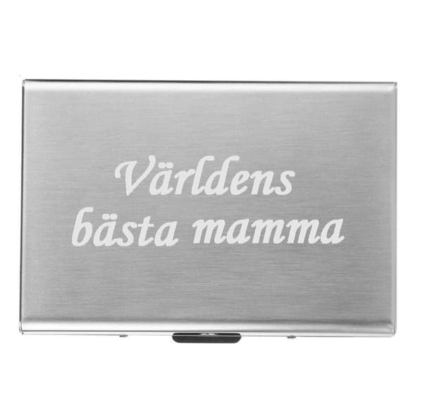 Världens bästa mamma - korthållare m gravyr - morsdag