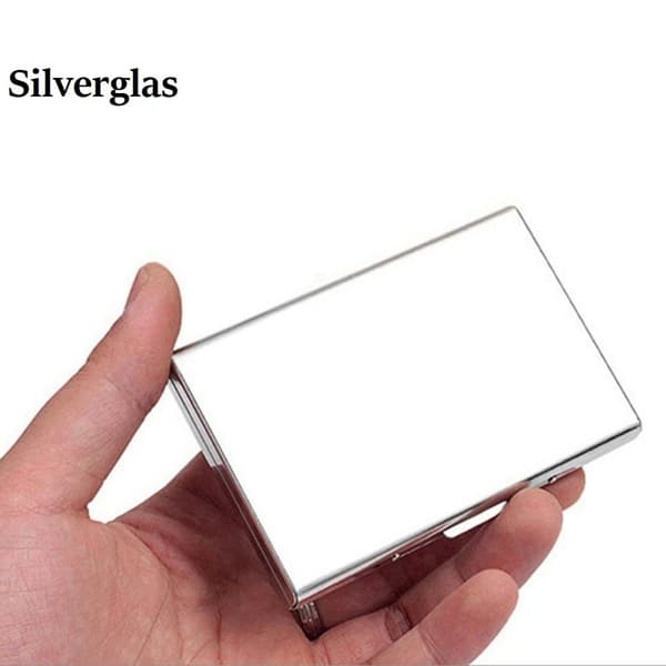 SPEGEL SILVERGLAS Stilren Exklusiv stål Korthållare / Plånbok