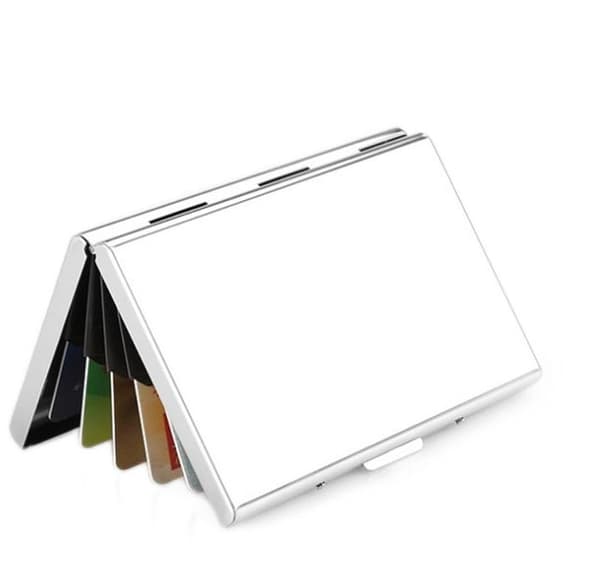 SPEGEL SILVERGLAS Stilren Exklusiv stål Korthållare / Plånbok