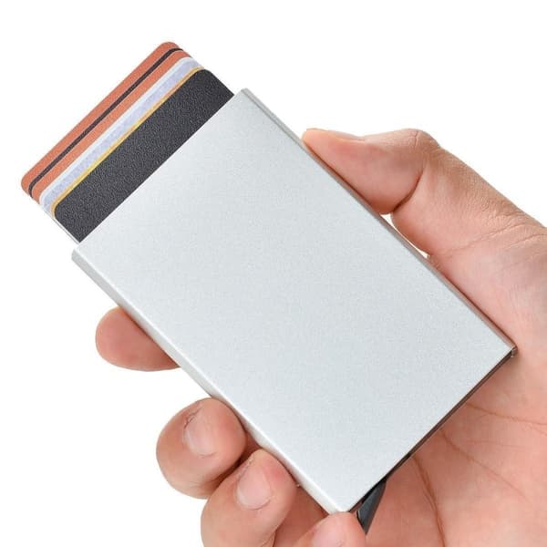 Korthållare med RFID-skydd . Pop-up