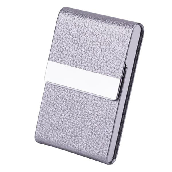 Kortfodral Korthållare Visitkortshållare Magnetisk stängning - Silver