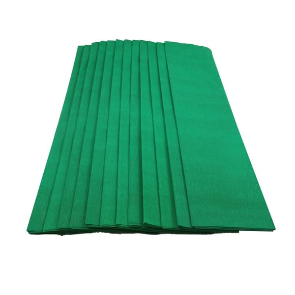 County Lightweight Crepe Paper (Pack Of 12) Green One Size