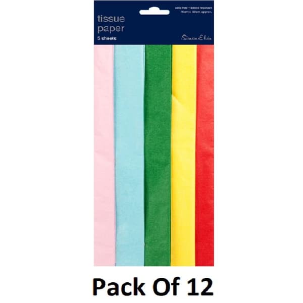 Simon Elvin Tissue Paper (Pack of 12) Multicoloured One Size