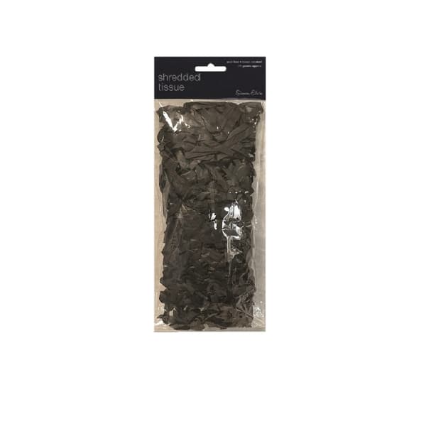 Simon Elvin Shredded Tissue Paper (Pack of 12) Black One Size