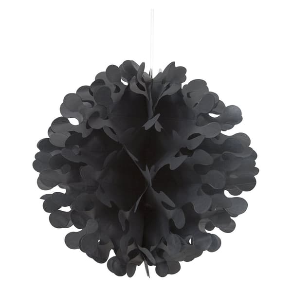 Unique Party Tissue Paper Flutter Hanging Decoration Black One Size