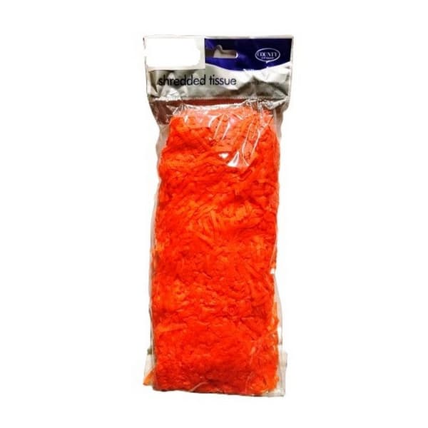 County Stationery Shredded Tissue Paper Orange One Size