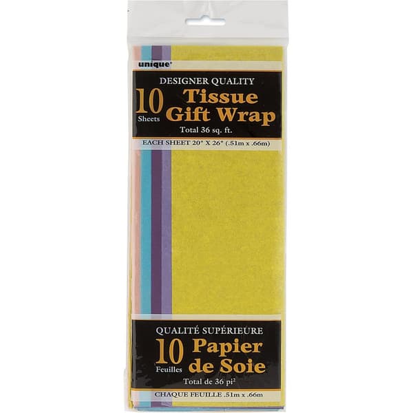 Unique Party Pastel Tissue Paper (Pack of 10)