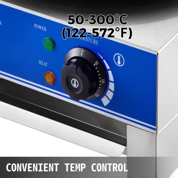 3kW 50-300°C justerbar elektrisk crepemaskin med verktygslåda, 40cm diameter värmeplatta, exakt temperaturkontroll